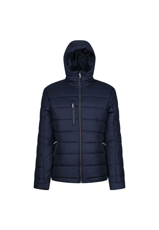 Regatta - Męska Ocieplana Kurtka Navigate. Kolor: szary, niebieski, wielokolorowy. Materiał: puch. Sport: turystyka piesza