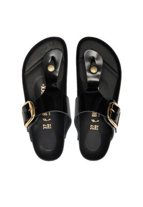 Birkenstock Japonki Gizeh Buckle He 1021469 Czarny. Kolor: czarny. Materiał: skóra