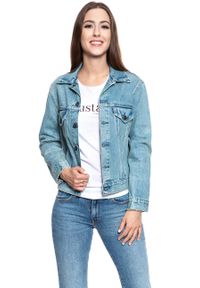 Levi's® - LEVI’S JAPAN BOYFRIEND TRUCKER JACKET DAMSKA KURTKA JEANSOWA JEANS DŻINSOWA BLUE 275500018. Materiał: jeans