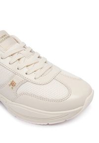 TOMMY HILFIGER - Tommy Hilfiger Sneakersy Modern Runner Shiny Leather FW0FW09413 Beżowy. Kolor: beżowy. Materiał: skóra #6