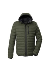 Kurtka z kapturem Killtec GW 28. Typ kołnierza: kaptur. Kolor: czarny, zielony, wielokolorowy. Materiał: puch. Sezon: zima #1