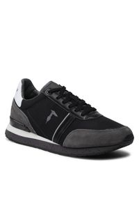 Trussardi Jeans - Trussardi Sneakersy 77A00473 Czarny. Kolor: czarny. Materiał: zamsz, skóra #1