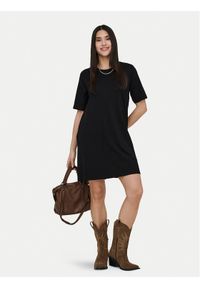 only - ONLY Sukienka codzienna Mara 15374631 Czarny Oversize. Okazja: na co dzień. Kolor: czarny. Materiał: bawełna. Typ sukienki: proste, oversize. Styl: casual #1