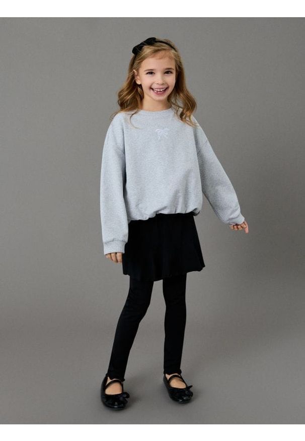 Sinsay - Bawełniane legginsy - czarny. Kolor: czarny. Materiał: bawełna