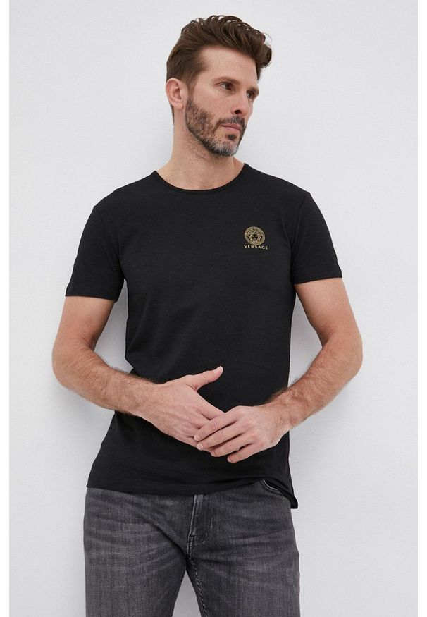 VERSACE - Versace - T-shirt (2-pack). Okazja: na co dzień. Materiał: dzianina. Styl: casual