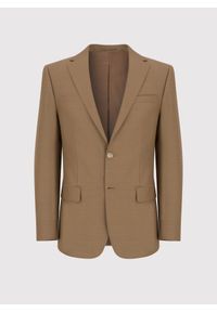 Pako Lorente - PAKO LORENTE – Jasnobrązowa garniturowa marynarka męska z wełną. Kolor: brązowy. Materiał: wełna. Styl: elegancki