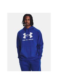 Under Armour - Bluza fitness męska UNDER ARMOUR Rival Fleece Logo Hoodie z kapturem. Typ kołnierza: kaptur. Kolor: niebieski. Sport: fitness #1