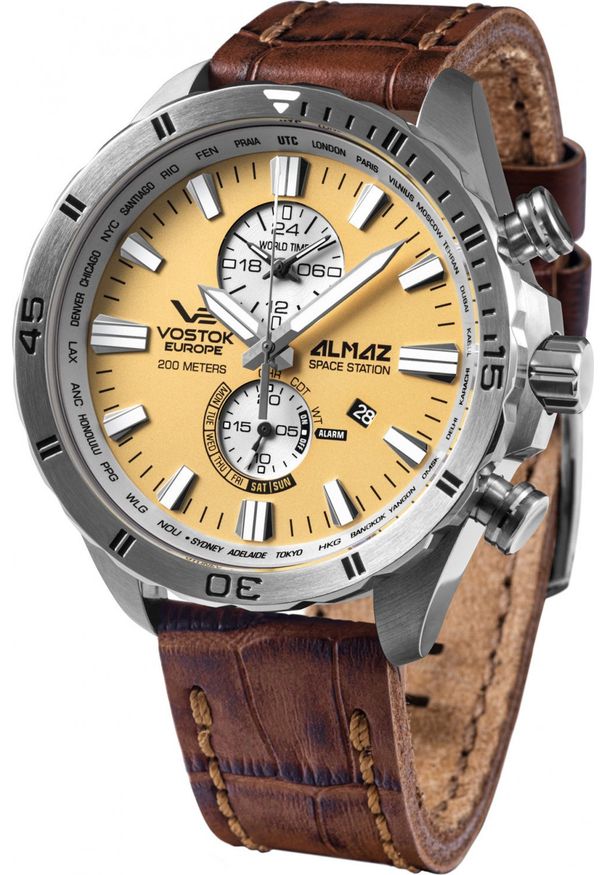Zegarek Vostok Europe Zegarek męski Vostok Europe YM8J-320A655 brązowy. Kolor: brązowy