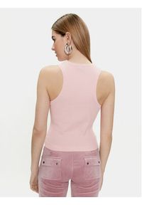 Juicy Couture Top Beckham JCBLV223811 Różowy Slim Fit. Kolor: różowy. Materiał: bawełna #4