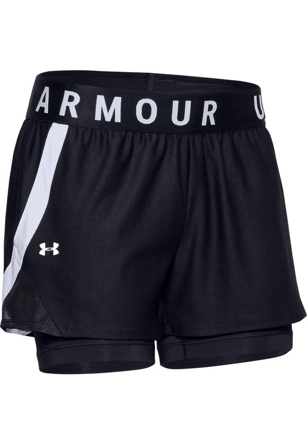 Krótki Under Armour Play Up Czarny Damskie. Kolor: czarny, biały, wielokolorowy. Długość: krótkie