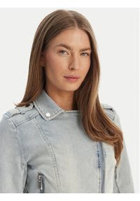 Morgan Kurtka jeansowa 241-VAMMY Błękitny Regular Fit. Kolor: niebieski. Materiał: bawełna #5