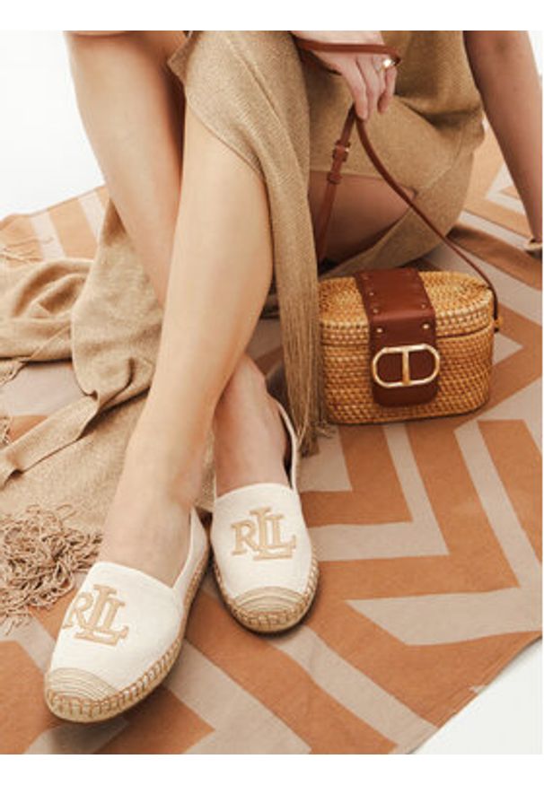 Lauren Ralph Lauren Espadryle 802920405006 Beżowy. Kolor: beżowy. Materiał: materiał