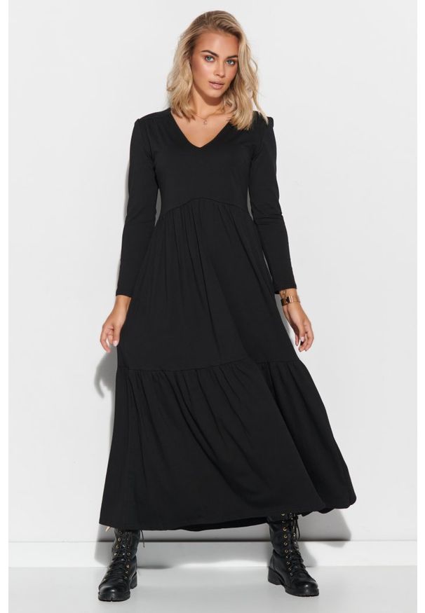 Czarna sukienka Makadamia maxi