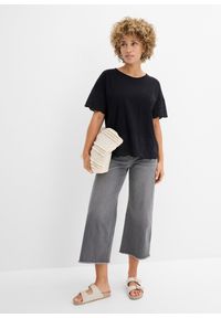 bonprix - Jeansy 7/8, wide fit. Kolor: szary #2