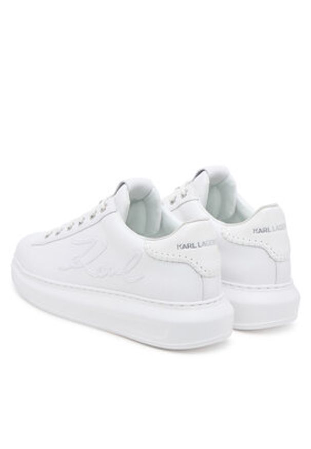 Karl Lagerfeld - KARL LAGERFELD Sneakersy Kapri KL62572A Biały. Kolor: biały. Materiał: skóra