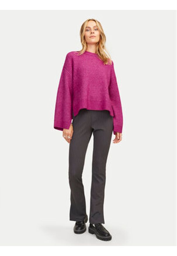 JJXX Sweter Sigga 12255358 Różowy Relaxed Fit. Kolor: różowy. Materiał: syntetyk