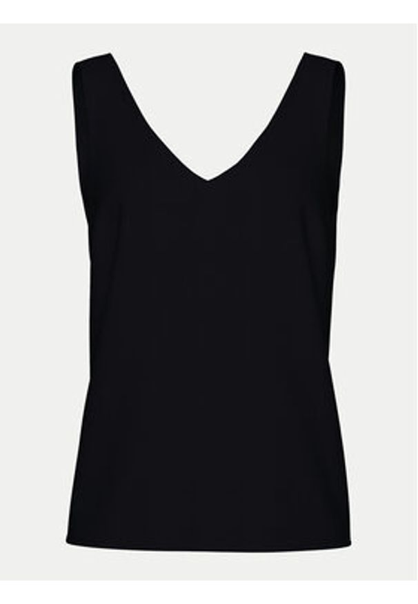 Pieces Top Franan 17146424 Czarny Regular Fit. Kolor: czarny. Materiał: syntetyk