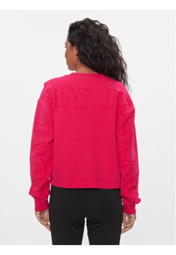 Tommy Jeans Bluza Tonal DW0DW16402 Różowy Relaxed Fit. Kolor: różowy. Materiał: bawełna