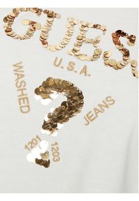 Guess T-Shirt V4YI06 I3Z14 Écru Boxy Fit. Materiał: bawełna