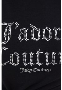 Juicy Couture top damski kolor czarny. Kolor: czarny. Wzór: aplikacja #2