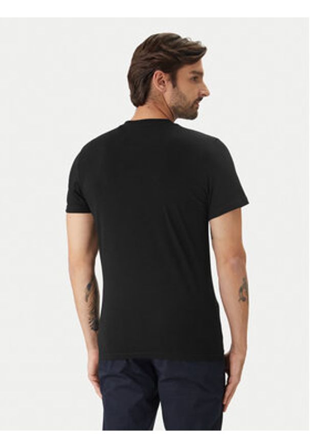 Guess T-Shirt U6GM03 K6YW1 Czarny Slim Fit. Kolor: czarny. Materiał: bawełna
