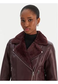 Vero Moda Kurtka z imitacji skóry Hailey 10250405 Fioletowy Regular Fit. Kolor: fioletowy. Materiał: skóra #3