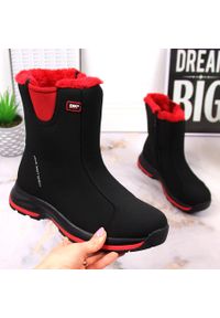 Czarne śniegowce wodoodporne DK SoftShell 15101. Kolor: czarny. Materiał: materiał #1