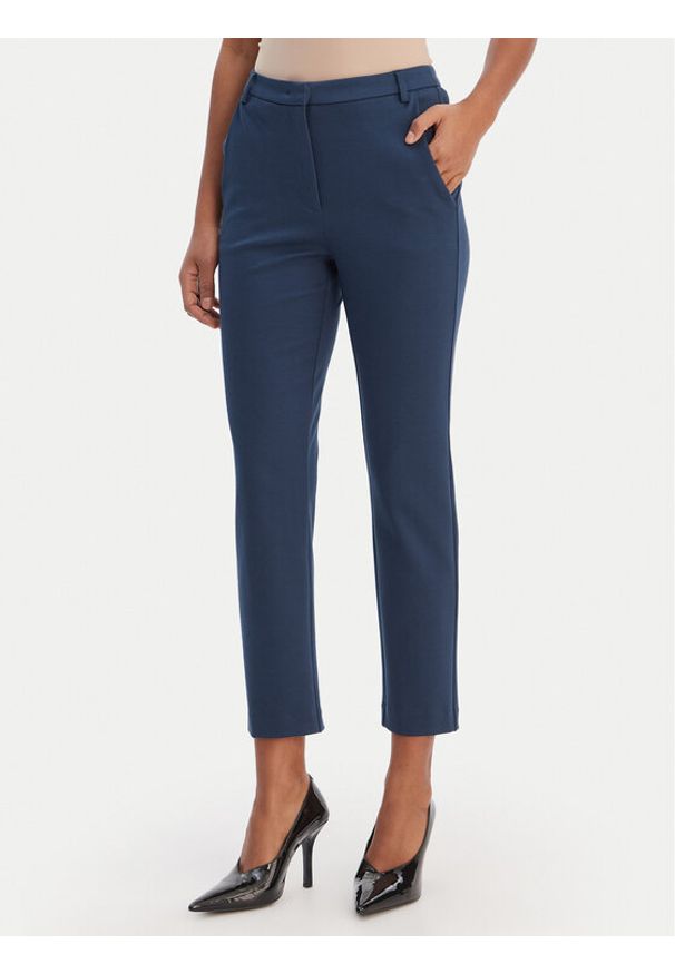 Patrizia Pepe Spodnie materiałowe 8P082/ A715 Niebieski Slim Fit. Kolor: niebieski. Materiał: wiskoza