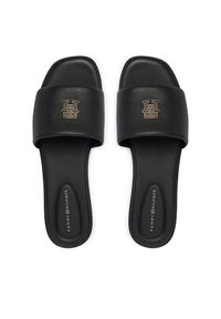 TOMMY HILFIGER - Tommy Hilfiger Klapki Th Logo Hardware Leather Mule FW0FW09292 Czarny. Kolor: czarny. Materiał: skóra #6