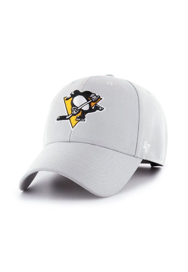 47 Brand - 47brand - Czapka z daszkiem NHL Pittsburgh Penguins. Kolor: szary