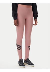 Adidas - adidas Legginsy Future Icons 3-Stripes JE0223 Różowy Slim Fit. Kolor: różowy. Materiał: bawełna #1