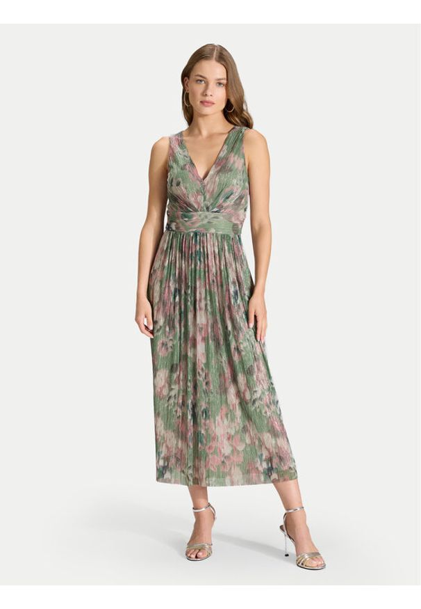 Swing Sukienka koktajlowa 5AK06100 Zielony Regular Fit. Kolor: zielony. Materiał: syntetyk. Styl: wizytowy