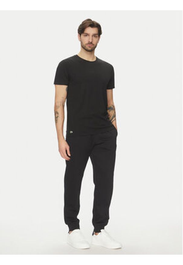 Lacoste Komplet 3 t-shirtów TH9010 Czarny Regular Fit. Kolor: czarny. Materiał: bawełna