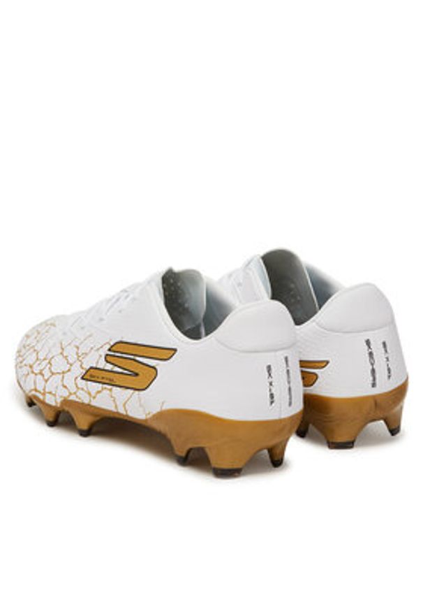 skechers - Skechers Buty do piłki nożnej Skechers Gold Fg- 252017/WBGD Biały. Kolor: biały. Materiał: skóra