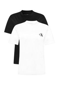 Calvin Klein Jeans Komplet 2 t-shirtów LV047C905G Czarny Regular Fit. Kolor: czarny. Materiał: bawełna #6