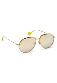 MONCLER - Okulary przeciwsłoneczne. Kolor: złoty. Materiał: materiał #2