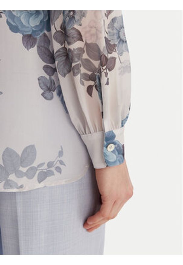 Marella Koszula Canapa 2613111151 Błękitny Relaxed Fit. Kolor: niebieski. Materiał: wiskoza