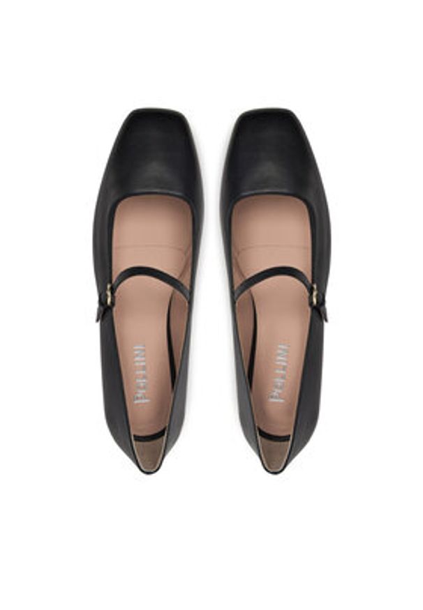 Pollini Baleriny SA11051C1MTE0000 Czarny. Kolor: czarny. Materiał: skóra
