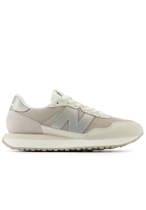 Buty damskie New Balance WS237MSB – szare. Kolor: szary. Materiał: zamsz, materiał, skóra, guma, syntetyk. Szerokość cholewki: normalna