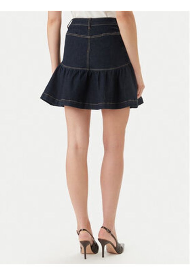 Morgan Spódnica jeansowa 261-JSOUBIA Granatowy Regular Fit. Kolor: niebieski. Materiał: syntetyk