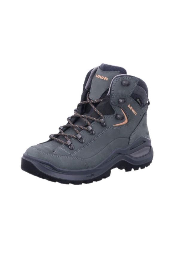 Buty trekkingowe damskie Lowa Renegade Evo Mid Gtx. Wysokość cholewki: za kostkę. Kolor: szary. Materiał: skóra. Szerokość cholewki: normalna. Styl: sportowy