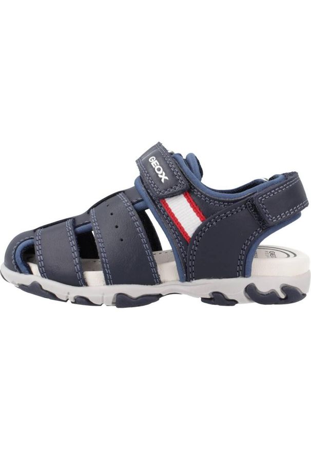Geox - Sandały GEOX B S.FLAFFEE B.B Niebieski. Kolor: niebieski. Materiał: tkanina, skóra. Sezon: lato