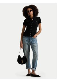 Polo Ralph Lauren Polo 211939272004 Czarny Slim Fit. Typ kołnierza: polo. Kolor: czarny. Materiał: bawełna #3