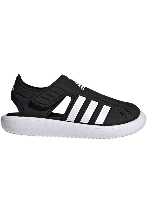 Adidas - Sandały adidas Closed-Toe Summer Water GW0384 czarne. Zapięcie: pasek. Kolor: czarny. Wzór: paski. Sezon: lato