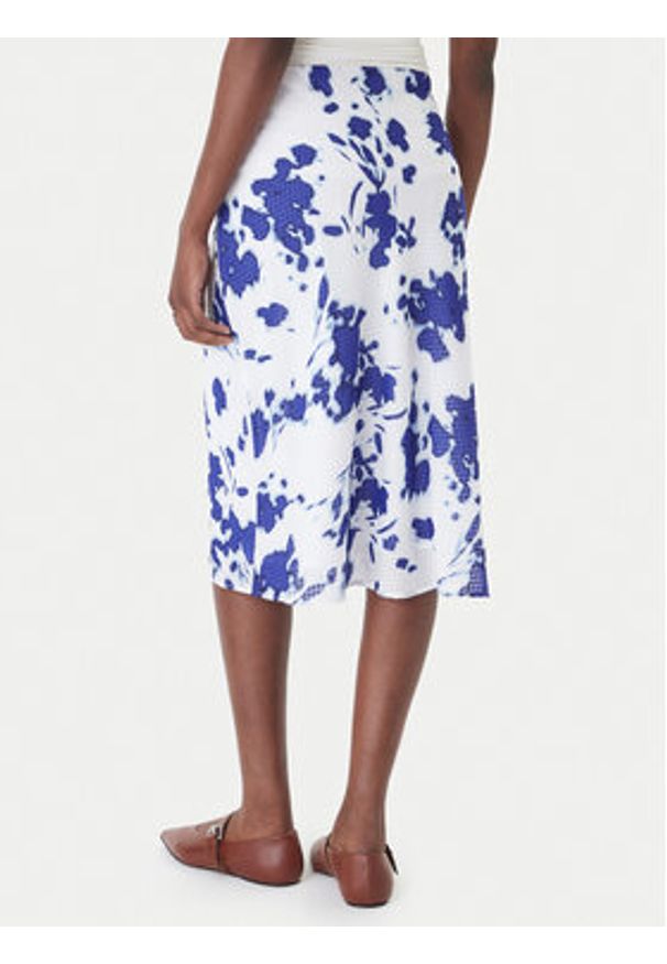 Calvin Klein Spódnica midi LV044F608G Biały Regular Fit. Kolor: biały. Materiał: syntetyk