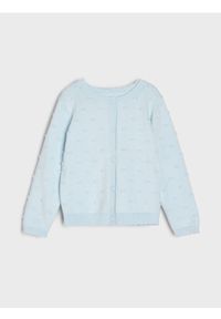 Sinsay - Rozpinany sweter z wypukłymi kuleczkami - błękitny. Kolor: niebieski #1