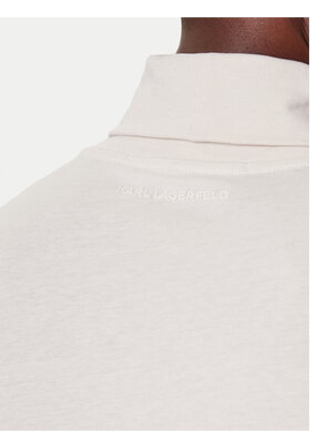 Karl Lagerfeld - KARL LAGERFELD Golf 755023 554226 Beżowy Regular Fit. Typ kołnierza: golf. Kolor: beżowy. Materiał: bawełna