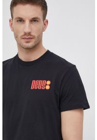 Deus Ex Machina T-shirt bawełniany kolor czarny z nadrukiem. Okazja: na co dzień. Kolor: czarny. Materiał: bawełna. Wzór: nadruk. Styl: casual