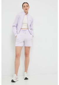 Guess bluza damska kolor fioletowy gładka. Okazja: na co dzień. Kolor: fioletowy. Materiał: materiał, wiskoza. Wzór: gładki. Styl: casual #4