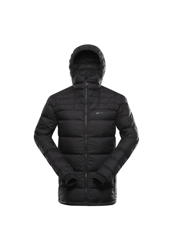 ALPINE PRO - Kurtka męska puchowa Alpine Pro Rogit lekka. Kolor: czarny. Materiał: puch. Sport: turystyka piesza